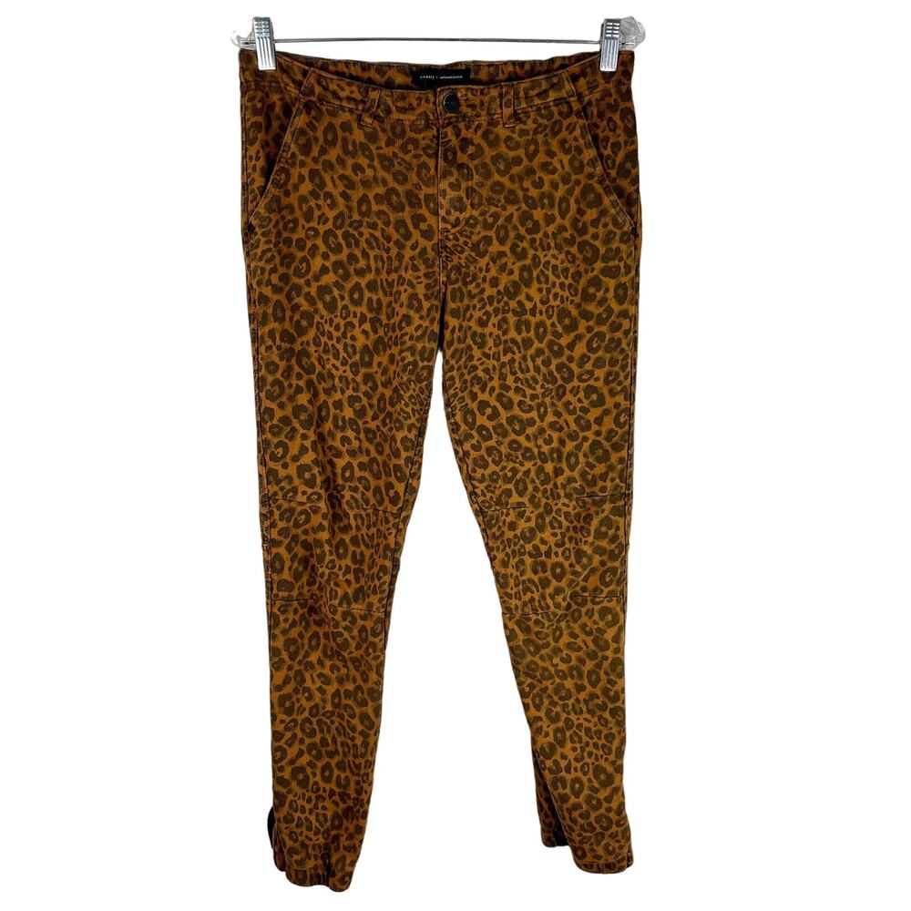 Sanctuary x Anthropologie Leopard Print Corduroy Jogger Pants Small